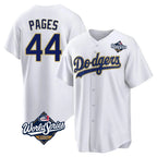 LA.Dodgers #44 Andy Pages Player Gold White World Series 2026 Collection Stadium Game Fdoa Stitched Jerseys