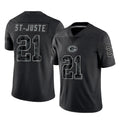 GB.Packers #21 Benjamin St-Juste Player Black Reflective Limited Home Game Gdoa Stitched Jerseys
