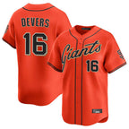 SF.Giants #16 Rafael Devers Player Orange Home Limited Fdoa Stitched Jerseys