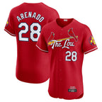 St. Louis Cardinals #28 Nolan Arenado Player Red City Connect Limited Elite Fdoa Stitched Jerseys