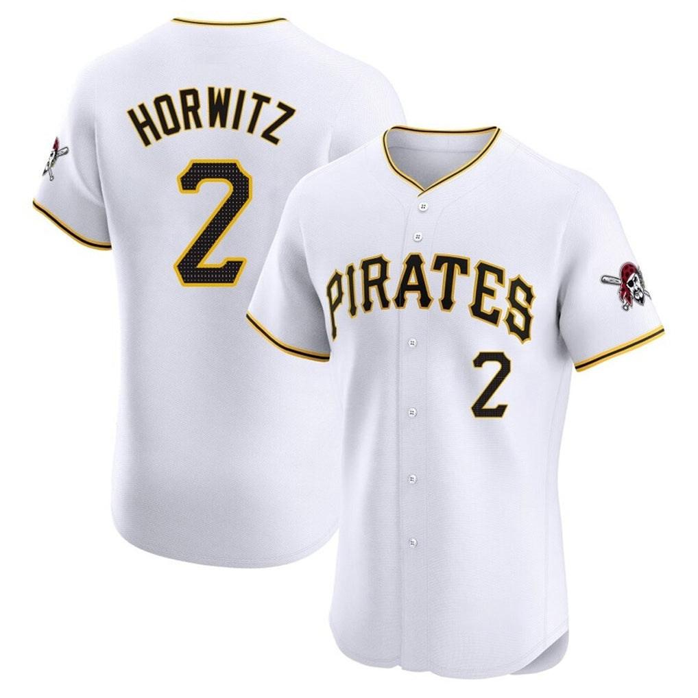 P.Pirates #2 Spencer Horwitz Player White Home Limited Elite Fdoa Stitched Jerseys