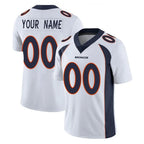 Custom D.Broncos White Vapor Untouchable Limited Home Game Any Name & Numbers Gdoa Stitched Jerseys