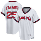 LA.Angels #25 Travis d'Arnaud Player White T-shirt Home Game Fdoa Stitched Jerseys