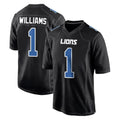 D.Lions #1 Jameson Williams Player Black Fashion Home Game Gdoa Stitched Jerseys