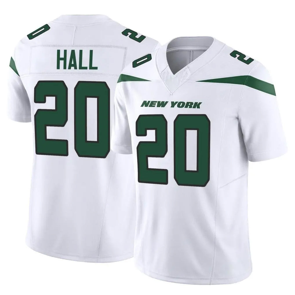 NY.Jets #20 Breece Hall Player White Limited Vapor F.U.S.E. Home Game Gdoa Stitched Jerseys