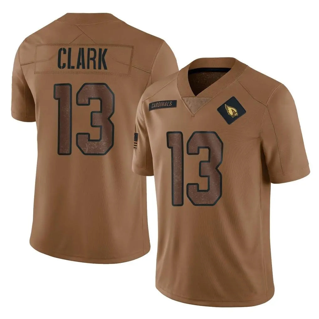 A.Cardinals #13 Kei'Trel Clark Player Brown Legend Salute To Service Gdoa Stitched Jerseys