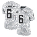 J.Jaguars #6 Antonio Johnson Player Arctic Camo Salute To Service Limited Game Gdoa Stitched Jerseys