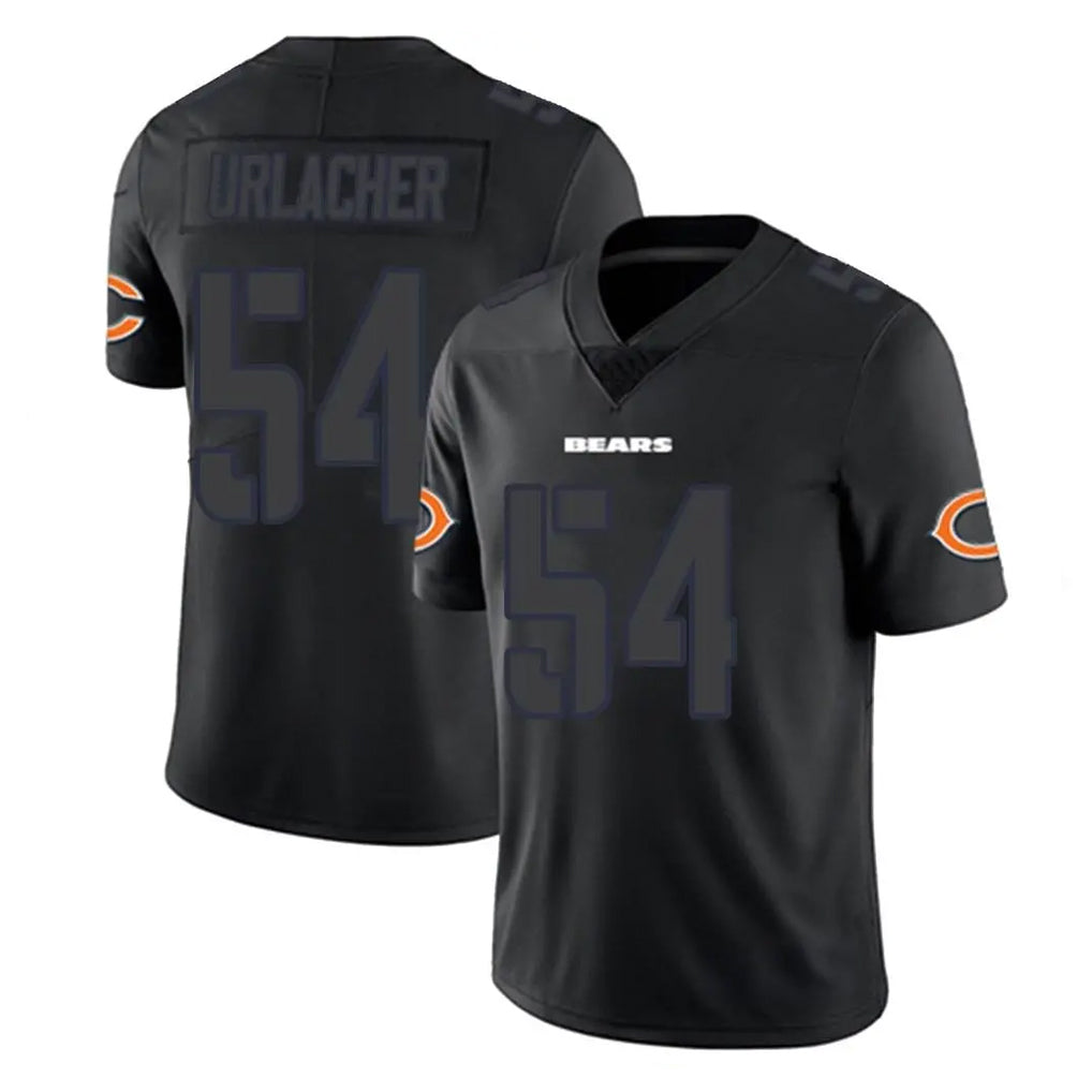 C.Bears #54 Brian Urlacher Player Black Impact Limited Game Gdoa Stitched Jerseys