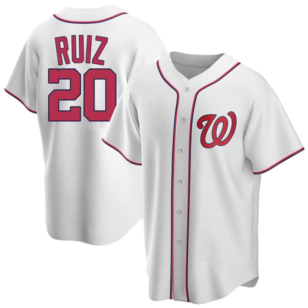 W.Nationals #20 Keibert Ruiz Player White Game Fdoa Stitched Jerseys