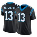 C.Panthers #13 John Metchie III Player Black Vapor F.U.S.E. Limited Home Game Gdoa Stitched Jerseys