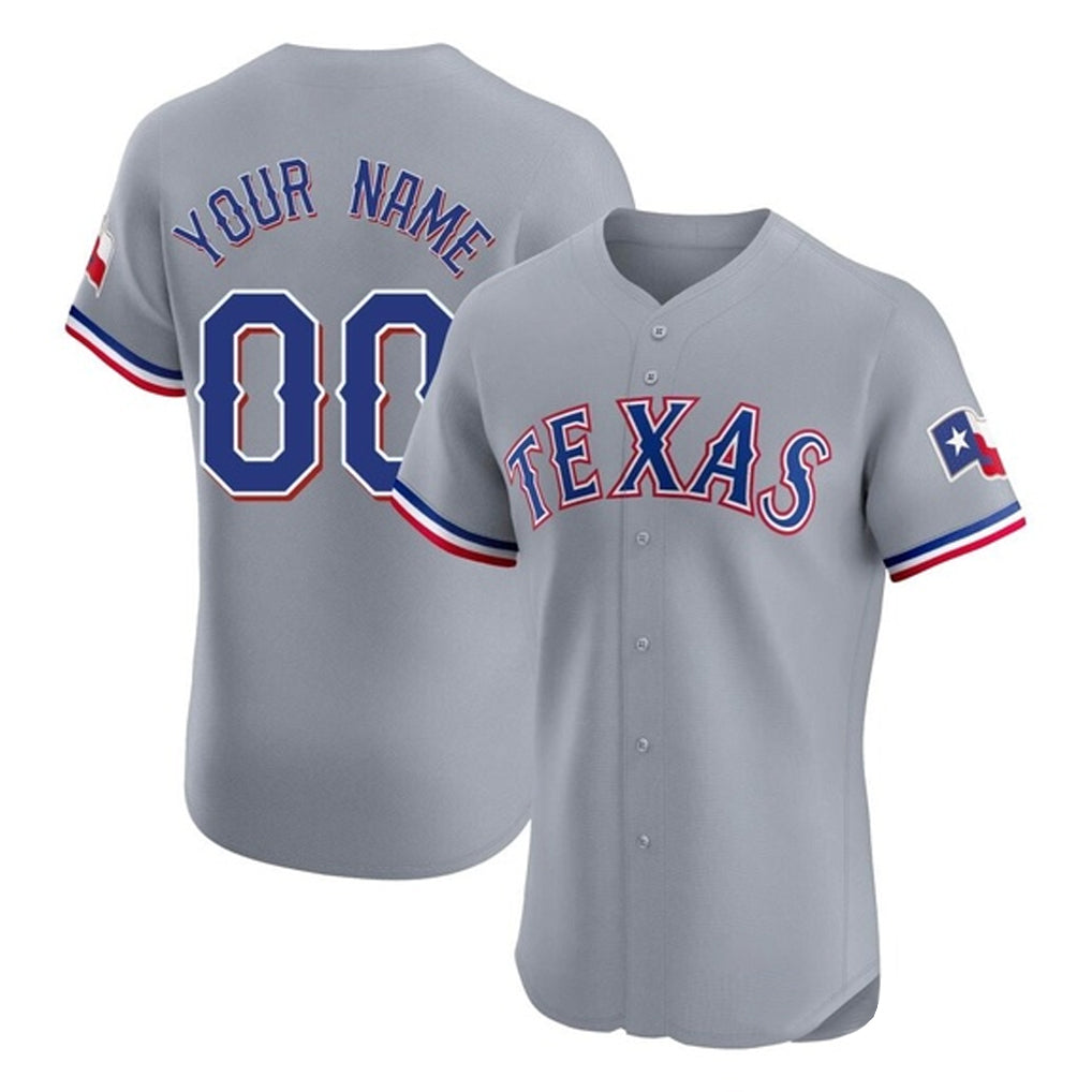 Custom T.Rangers Gray Limited Elite Home Game Any Name & Number Gdoa Stitched Jerseys