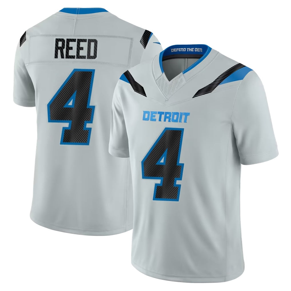 D.Lions #4 D.J. Reed Player Silver Limited 2026 Rivalries Collection Home Game Gdoa Stitched Jerseys