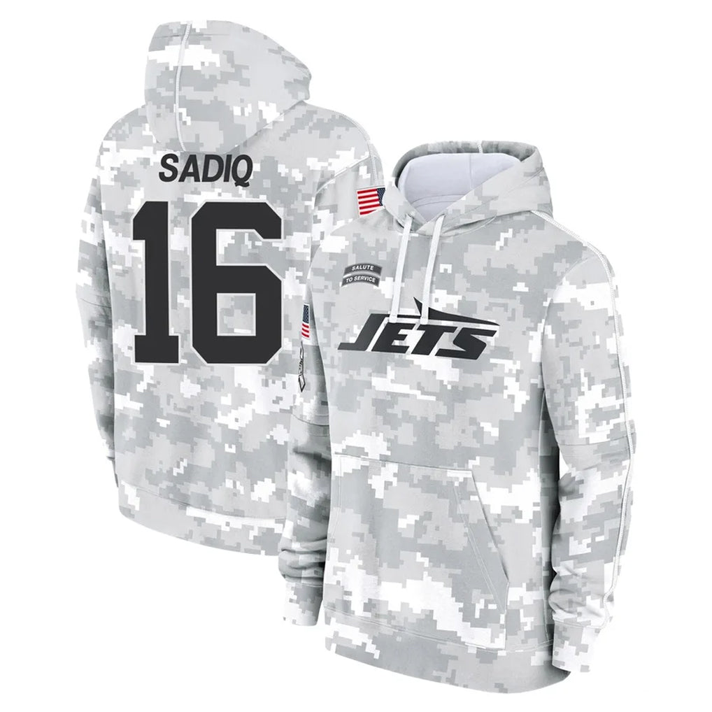 NY.Jets #16 Kenyon Sadiq Player Arctic Camo Salute to Service Pullover Hoodies Limited Game Gdoa Stitched Jerseys