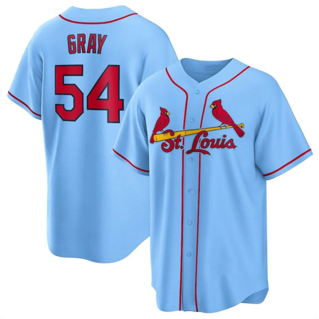 St. Louis Cardinals #54 Sonny Gray Player Light Blue Home Game Fdoa Stitched Jerseys