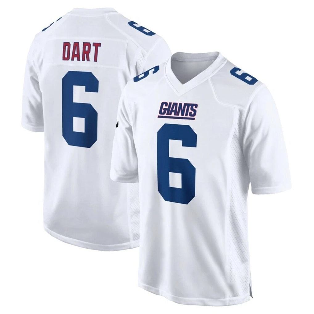 NY.Giants #6 Jaxson Dart Player White Fashion Limited Home Game Gdoa Stitched Jerseys