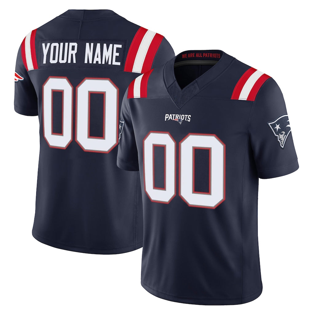 Custom NE.Patriots Navy Limited Vapor F.U.S.E. Home Game Any Name & Numbers Gdoa Stitched Jerseys