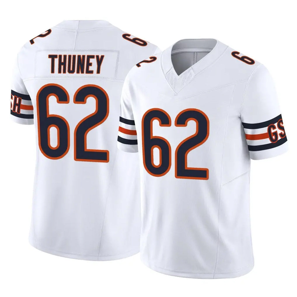 C.Bears #62 Joe Thuney Player White Vapor F.U.S.E. Limited Home Game Gdoa Stitched Jerseys