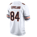 C.Bears #84 Colston Loveland Player White Home Game Gdoa Stitched Jerseys