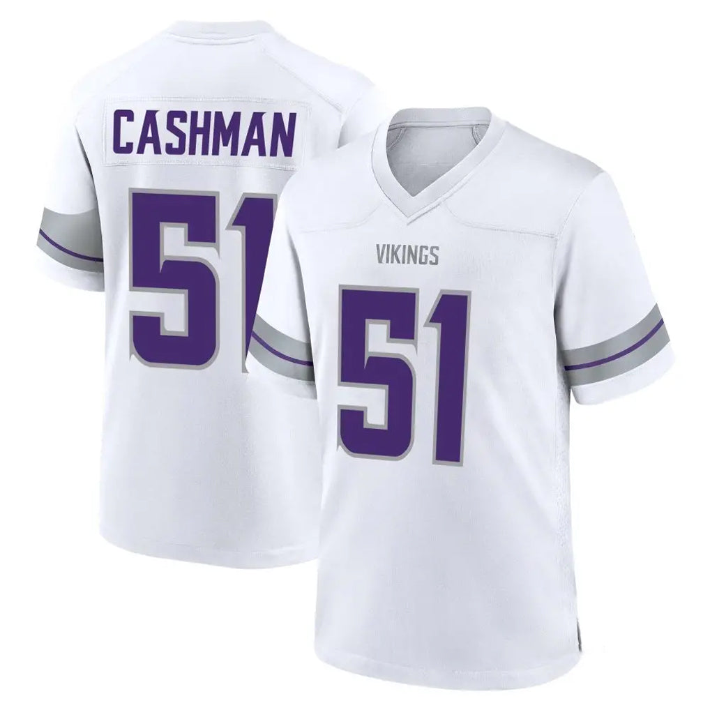 M.Vikings #51 Blake Cashman Player White Alternate Home Game Gdoa Stitched Jerseys