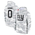 NY.Giants #0 Brian Burns Player Arctic Camo Salute to Service Pullover Hoodies Limited Game Gdoa Stitched Jerseys