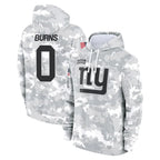 NY.Giants #0 Brian Burns Player Arctic Camo Salute to Service Pullover Hoodies Limited Game Gdoa Stitched Jerseys