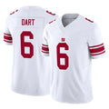 NY.Giants #6 Jaxson Dart Player White Limited Vapor F.U.S.E. Home Game Gdoa Stitched Jerseys