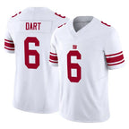NY.Giants #6 Jaxson Dart Player White Limited Vapor F.U.S.E. Home Game Gdoa Stitched Jerseys