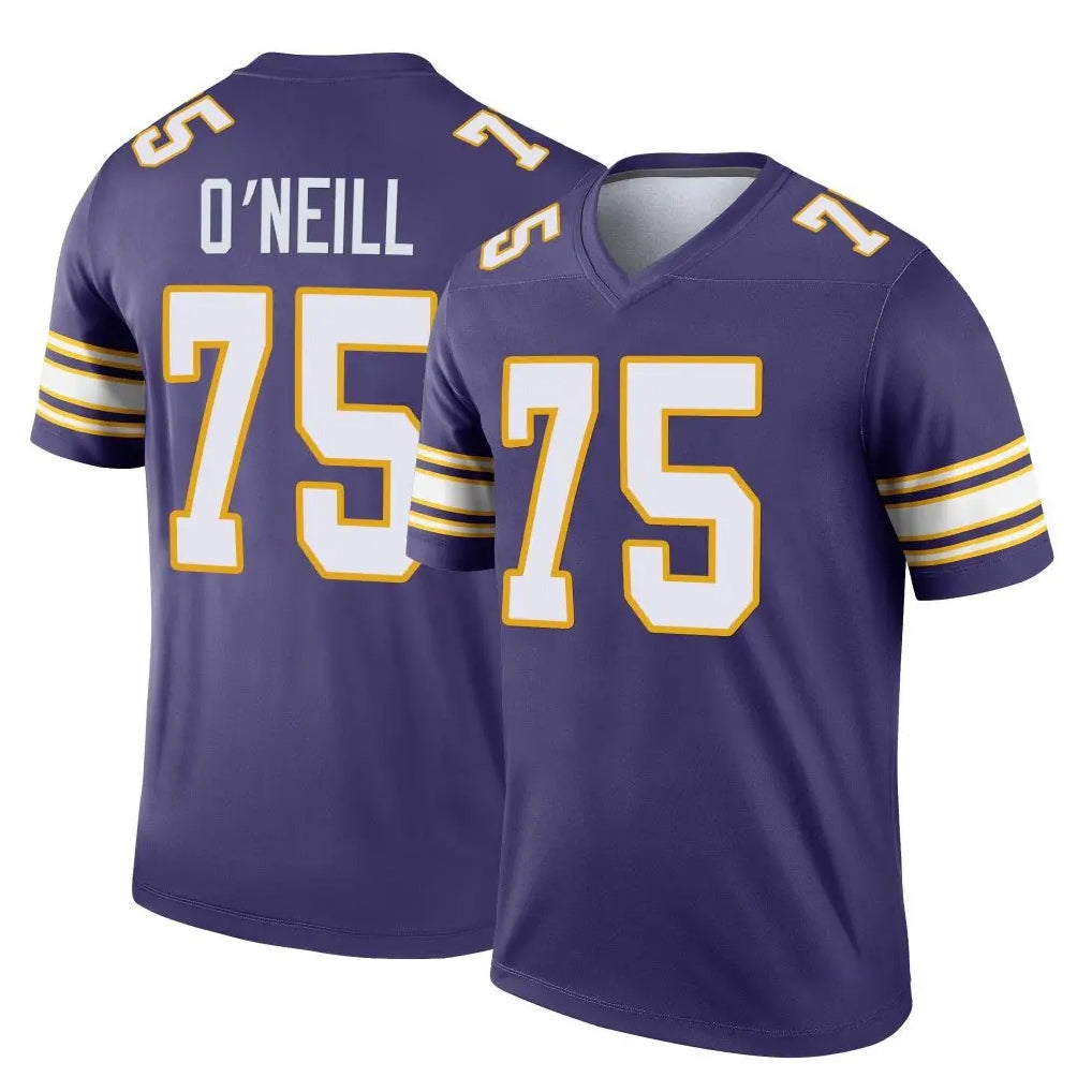 M.Vikings #75 Brian O'Neill Player Purple Limited Classic Home Game Gdoa Stitched Jerseys