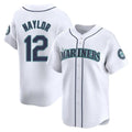 S.Mariners #12 Josh Naylor Player White Home Limited Fdoa Stitched Jerseys