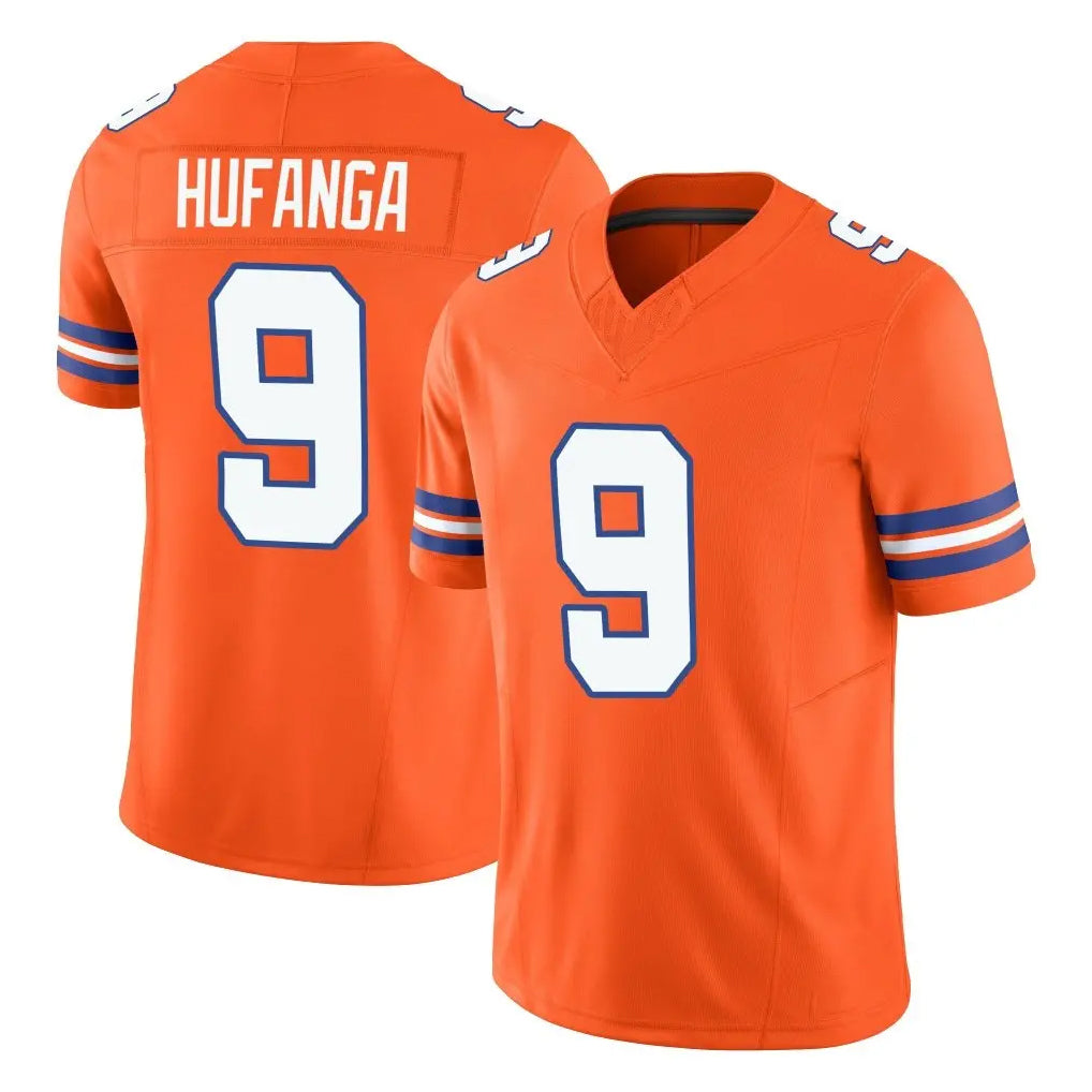 D.Broncos #9 Talanoa Hufanga Player Orange Limited Alternate Vapor F.U.S.E. Throwback Game Gdoa Stitched Jerseys