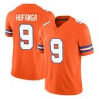 D.Broncos #9 Talanoa Hufanga Player Orange Limited Alternate Vapor F.U.S.E. Throwback Game Gdoa Stitched Jerseys