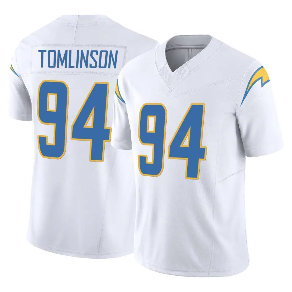 LA.Chargers #94 Dalvin Tomlinson Player White Limited Vapor F.U.S.E. Home Game Gdoa Stitched Jerseys