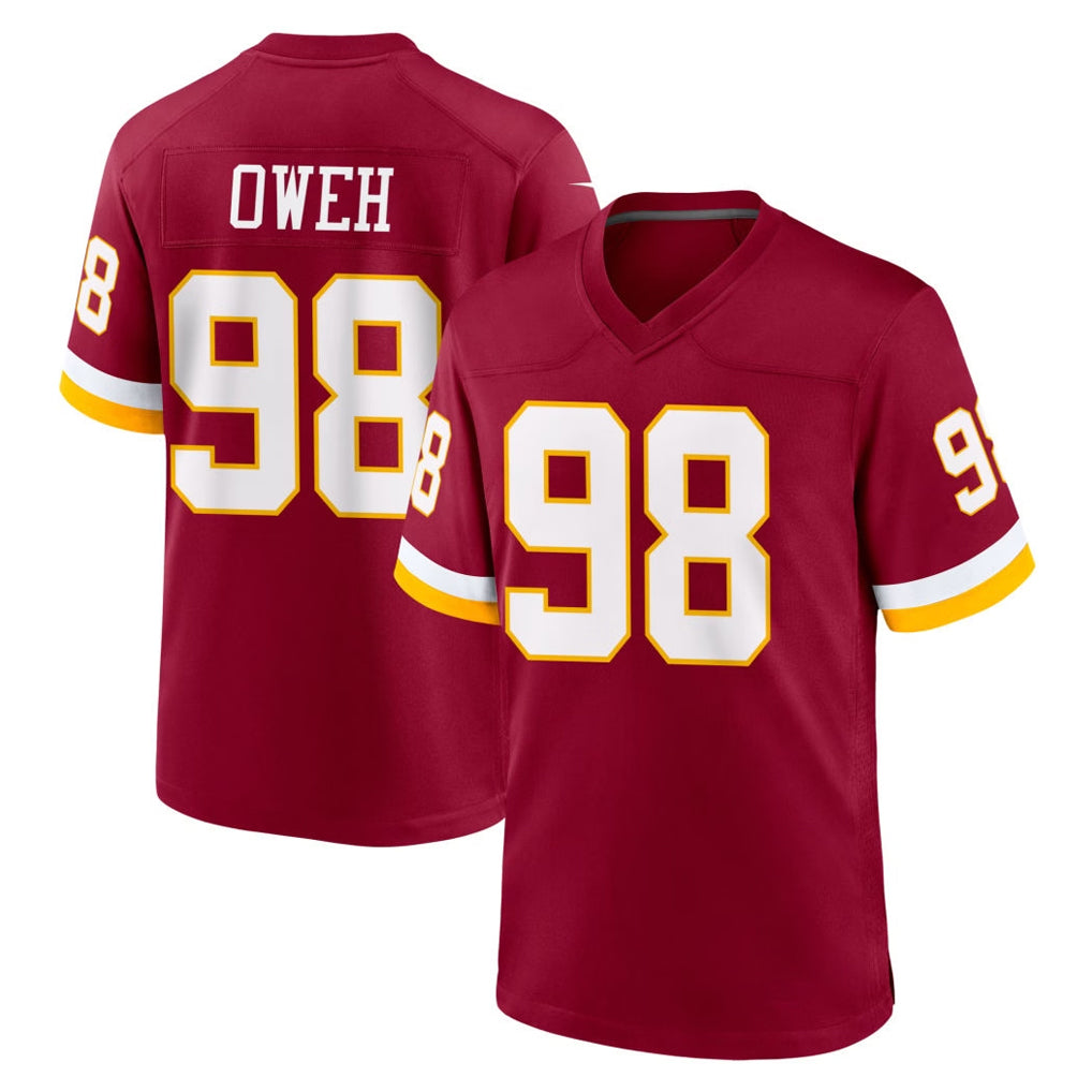 W.Commanders #98 Odafe Oweh Player Burgundy Game Home Gdoa Stitched Jerseys