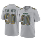 GB.Packers #90 Lukas Van Ness Player Gray Atmosphere Fashion Home Game Gdoa Stitched Jerseys