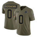 D.Cowboys #0 DeMarvion Overshown Player Olive 2025 Salute to Service Limited Home Game Gdoa Stitched Jerseys