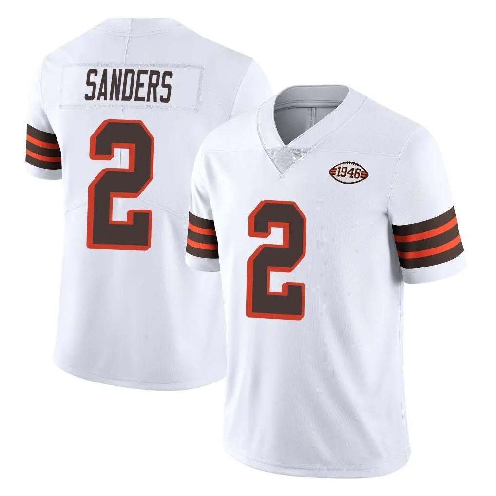 C.Browns #2 Shedeur Sanders Player White Limited  Vapor 1946 Collection Alternate Game Gdoa Stitched Jerseys