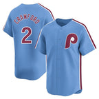 P.Phillies #2 Justin Crawford Player Light Blue Game Fdoa Stitched Jerseys