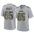 GB.Packers #85 Tucker Kraft Player Gray Atmosphere Fashion Home Game Gdoa Stitched Jerseys