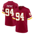 W.Commanders #94 Daron Payne Player Burgundy Game Home Gdoa Stitched Jerseys