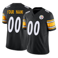 Custom P.Steelers Black Limited Vapor F.U.S.E. Home Game Any Name & Numbers Gdoa Stitched Jerseys