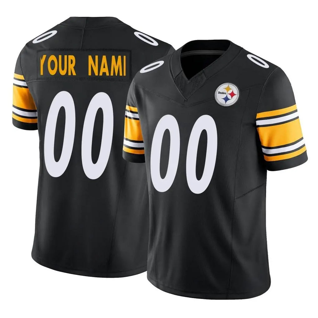 Custom P.Steelers Black Limited Vapor F.U.S.E. Home Game Any Name & Numbers Gdoa Stitched Jerseys