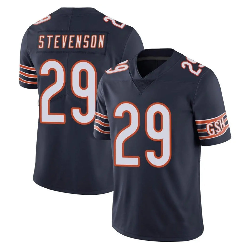 C.Bears #29 Tyrique Stevenson Player Navy Vapor Untouchable Limited Home Game Gdoa Stitched Jerseys
