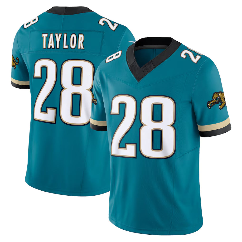 J.Jaguars #28 Fred Taylor Player Teal Prowler Throwback Vapor F.U.S.E. Limited Home Game Gdoa Stitched Jerseys