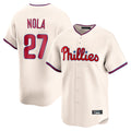 P.Phillies #27 Aaron Nola Player Cream Home Limited Fdoa Stitched Jerseys