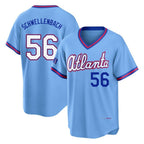 A.Braves #56 Spencer Schwellenbach Player Powder Blue 2026 City Connect T-shirt Home Game Gdoa Stitched Jerseys
