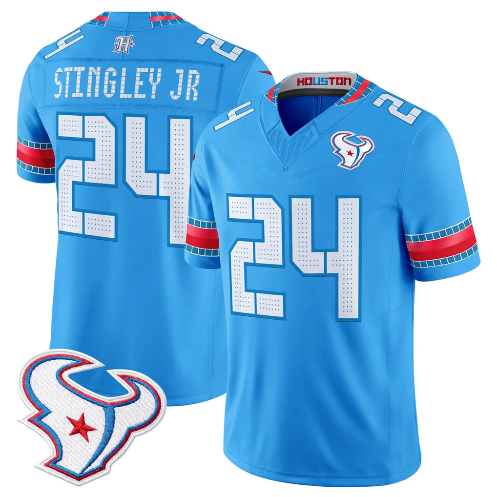 H.Texans #24 Derek Stingley Jr. Player Blue 2026 Rivalries Vapor Limited Home Game Gdoa Stitched jerseys