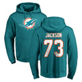 M.Dolphins #73 Austin Jackson Player Aqua LOGO Pullover Hoodies Limited Gdoa Stitched Jerseys