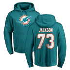 M.Dolphins #73 Austin Jackson Player Aqua LOGO Pullover Hoodies Limited Gdoa Stitched Jerseys