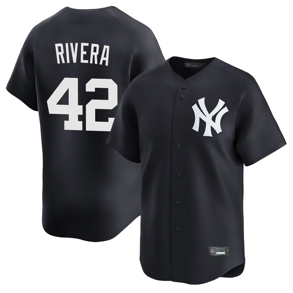NY.Yankees #42 Mariano Rivera Player Navy Alternate Limited Home Fdoa Stitched Jerseys