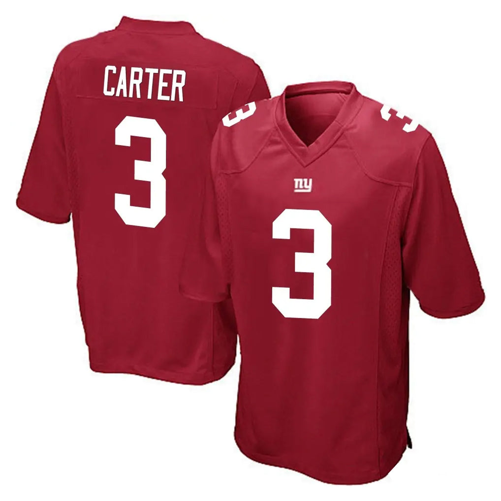 NY.Giants #3 Abdul Carter Player Red Home Game Gdoa Stitched Jerseys